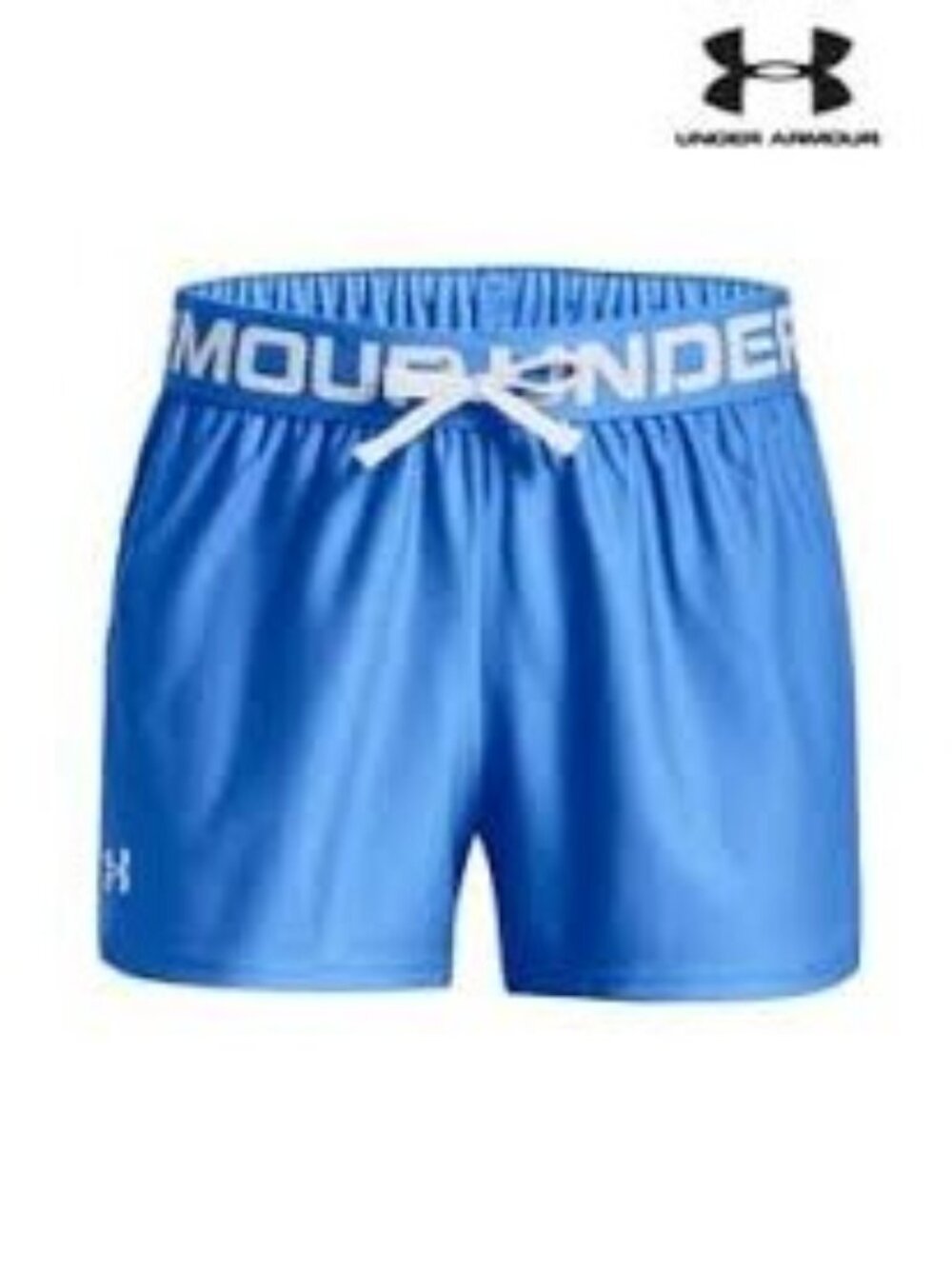 Under Armour Youth Large Blue HeatGear Athletic Shorts With Logo Waistband